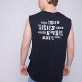 Vision Street Wear Muscle Deep Armhole Vintage Poster Prints Black