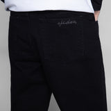 PANTALON BOYCHIK COUPE LARGE EN DENIM BRUT – LAVAGE NOIR RINCÉ