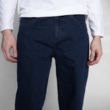 PANTALON BOYCHIK COUPE LARGE EN DENIM BRUT – BLEU RINCÉ