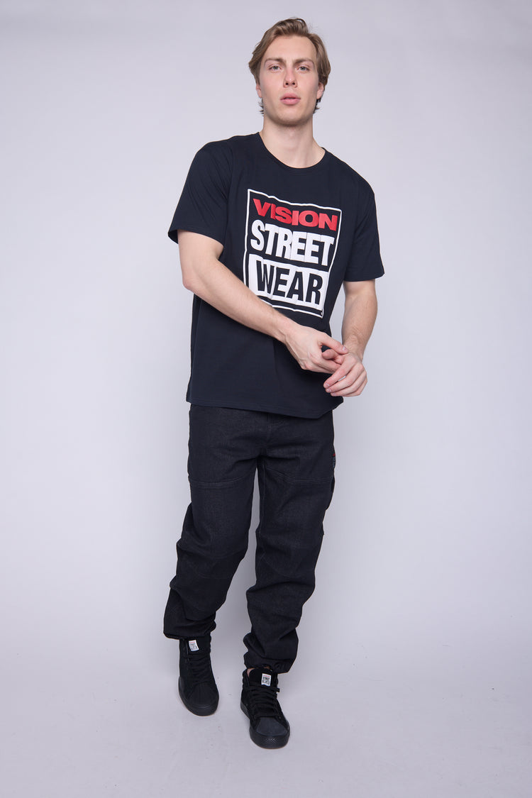 Vision Street Wear Puffy Print Box Logo T-Shirt Black