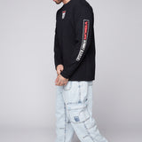 GELFAND - Loose Fit Cargo Pant with Adjustable Hems - Light Blue Denim