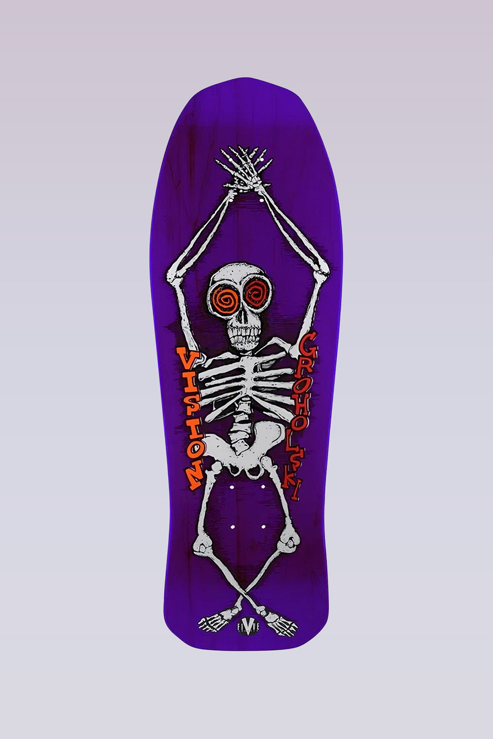 Groholski Skeleton - Modern Concave Skateboard Deck - 10"X30.25" - Purple Stain