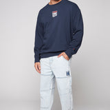 OLI - Loose Fit Pant with Adjustable Hems - Light Blue Denim