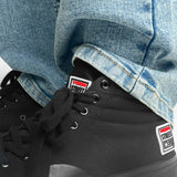 Canvas High Top Sneakers - Black