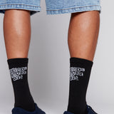 6 Pack Crew Socks - Black