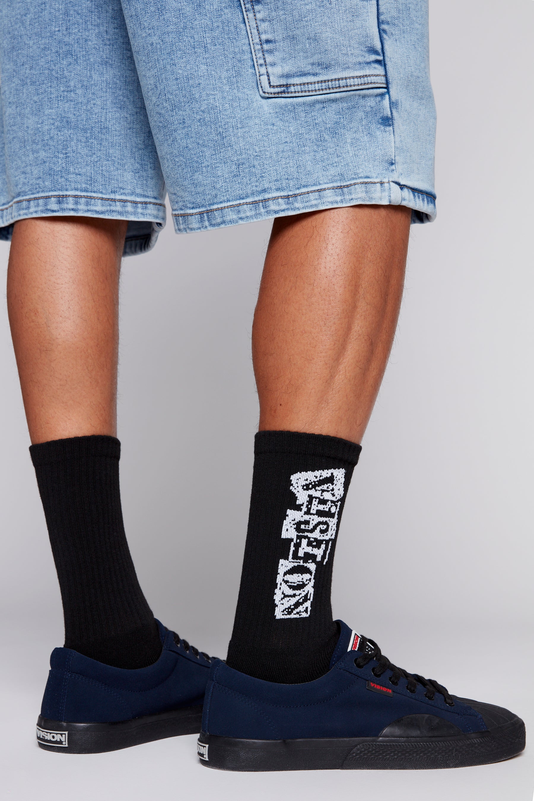6 Pack Crew Socks - Black