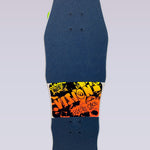 Original Psycho Stick Complete Skateboard - Woodcut Art by Sean Starwars - 10"x30" - Blue/Yellow