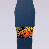 Original Psycho Stick Complete Skateboard - Woodcut Art by Sean Starwars - 10"x30" - Blue/Yellow