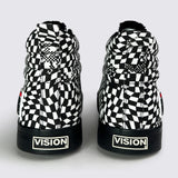 Canvas High Top Sneakers - Black Broken Check