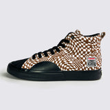 Canvas High Top Sneakers - Brown Broken Check