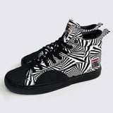 Canvas High Top Sneakers - Black Hypnotic AOP