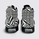 Canvas High Top Sneakers - Black Hypnotic AOP