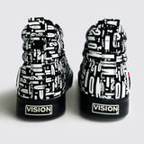 Canvas High Top Sneakers - Black Vision AOP