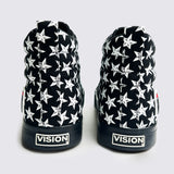 Canvas High Top Sneakers - Black Stars AOP