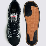 Canvas High Top Sneakers - Black Tattoo AOP