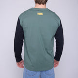 Vision Street Wear Fisheye Large Logo Print T-Shirt Moss & Black