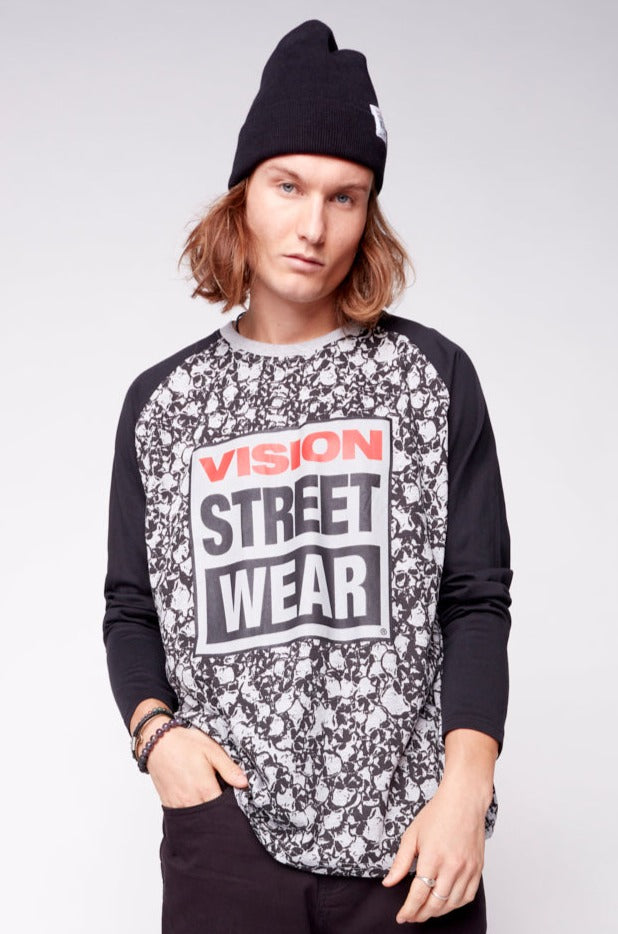 Vision Street Wear Aop Skull T-Shirt Black