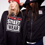 Vision Street Wear Small Logo Print Hoodie Black