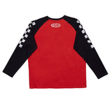 Vision Street Wear Checker Print Sleeve Logo T-Shirt Black/Red
