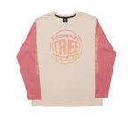 Vision Street Wear Fisheye Large Logo Print T-Shirt Bone & Dusty Rose