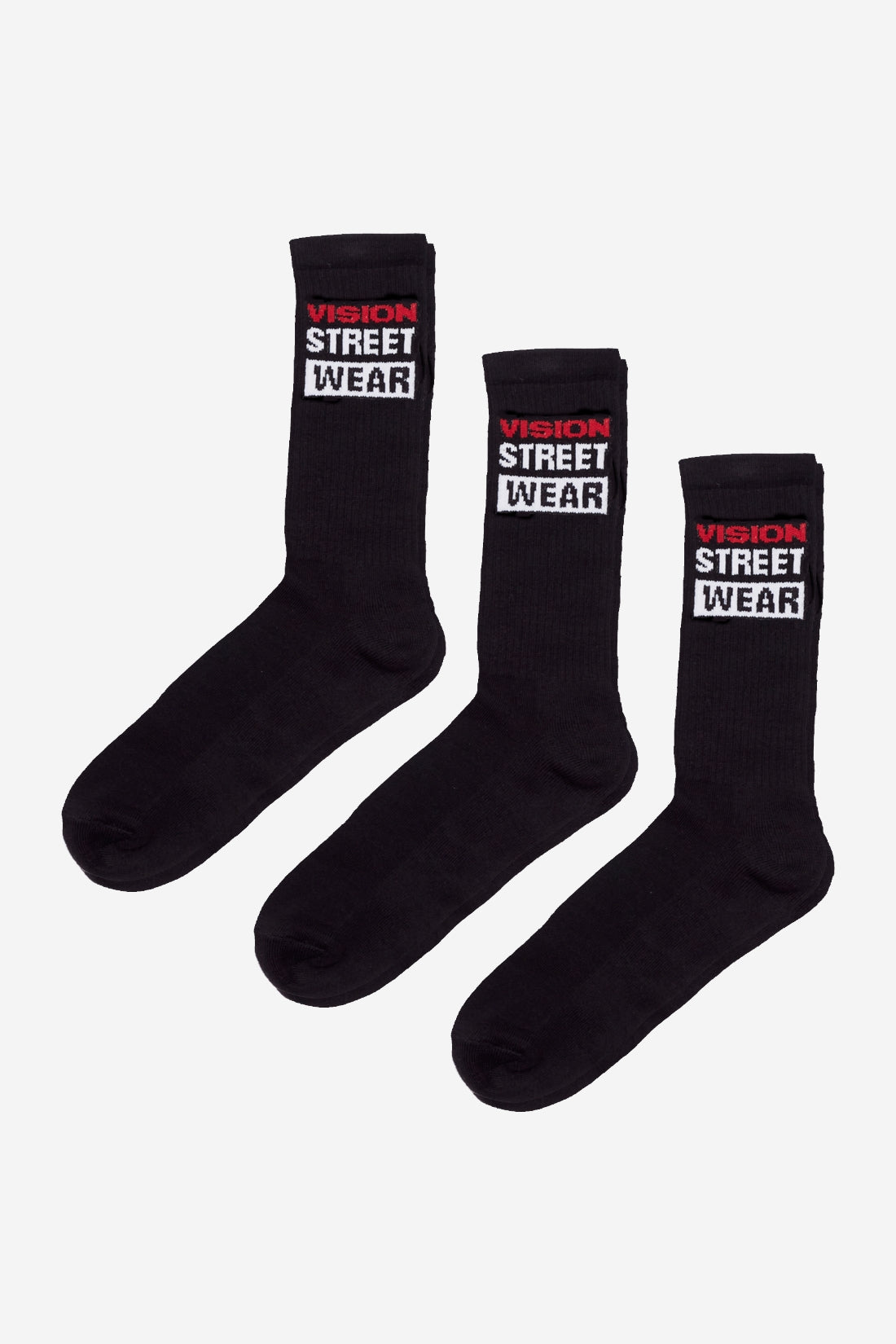 Vision Street Wear Skateboard Sports Socks Black